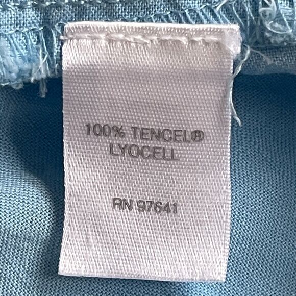 J.Jill Pure Jill Button Up Top Women Size XL Blue 100% Lyocel Long Sleeve - Picture 7 of 13